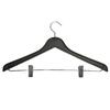100 Black Plastic Hangers with Clips
